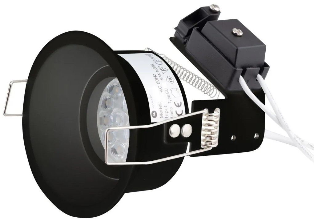 Spot incastrabil tavan/perete, design modern DEEP negru H0111 MX