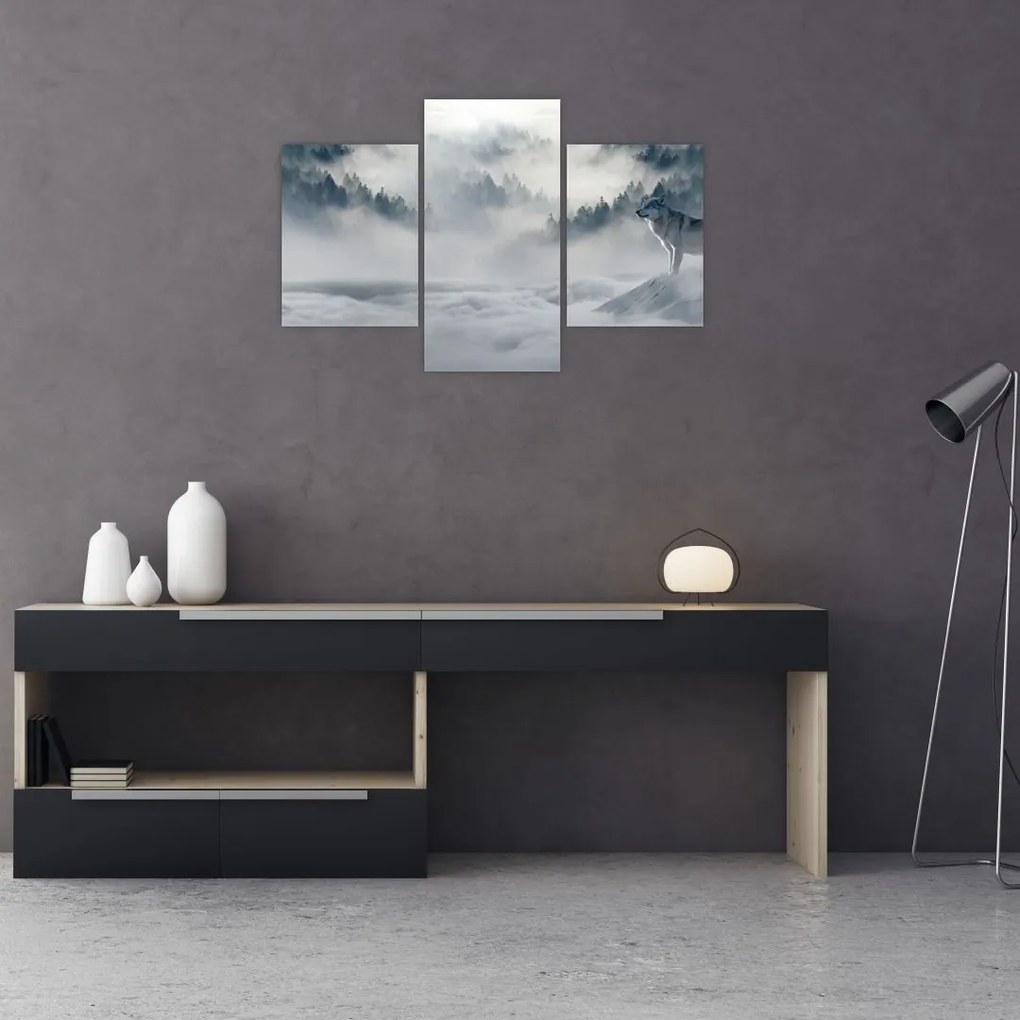 Tablou cu lupi (90x60 cm)