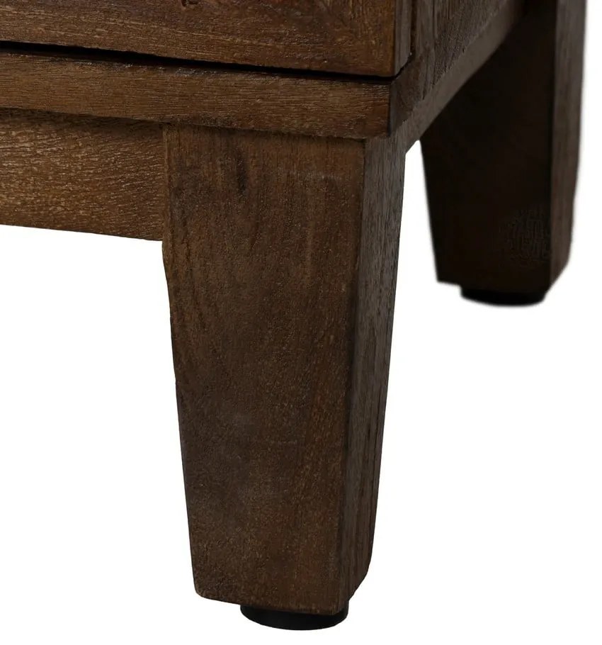 Vitrină maro din lemn de mango 80x140x40 cm Ravi – Ixia