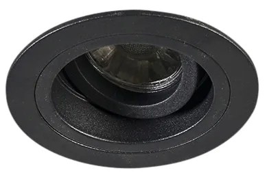 Set de 6 spoturi încastrate moderne negre 9,2 cm rotative și înclinabile - Chuck