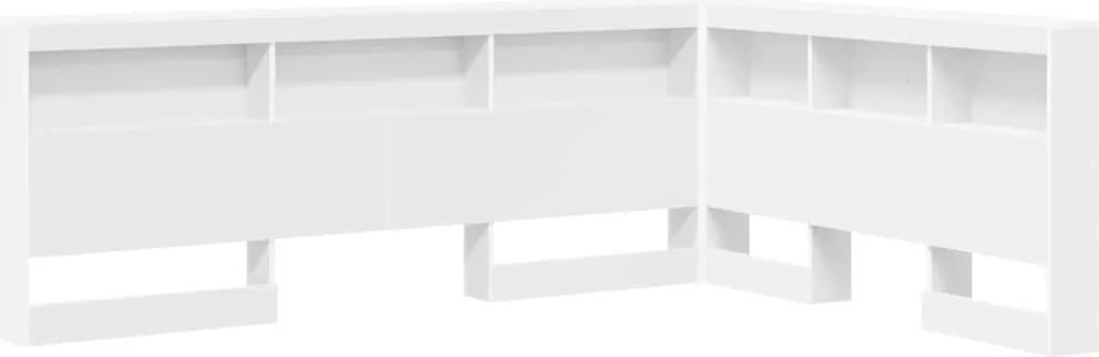 vidaXL Tăblie de depozitare cu raft Alb 150 cm Lemn compozit