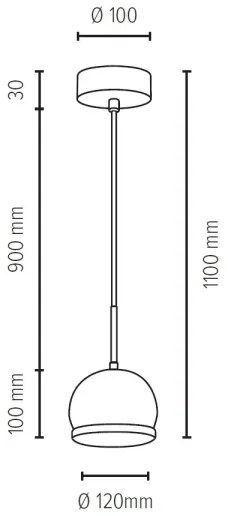 Lustră LED pe cablu Spot-Light 5141174 BALL WOOD 1xGU10/5W/230V stejar mat