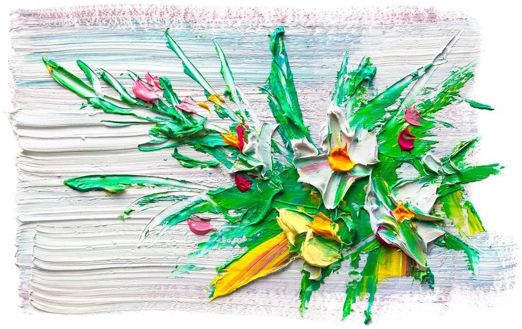 Fototapet - Flori în ulei (254x184 cm)