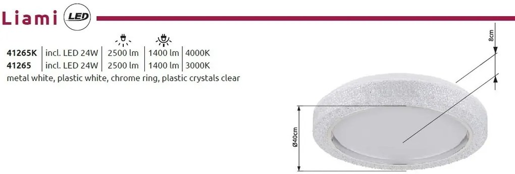 Plafoniera LED design modern LIAMI