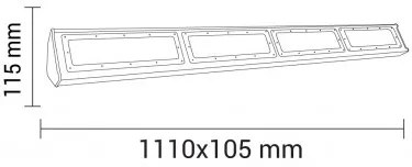 Lampa industriala liniara LED, 200W, lumina rece (6000K), IP44, 20000lm