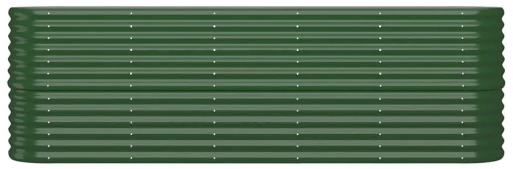 Jardiniera gradina verde 224x40x68 cm otel vopsit electrostatic 1, Verde, 224 x 40 x 68 cm