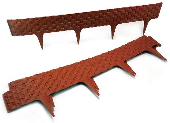 Gard pentru gradina din plastic flexibil, 3 buc, 800x100/200 mm, 2.40 m