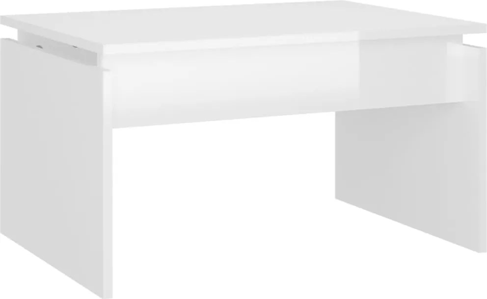 vidaXL Măsuță de cafea, alb extralucios, 68x50x38 cm, lemn prelucrat