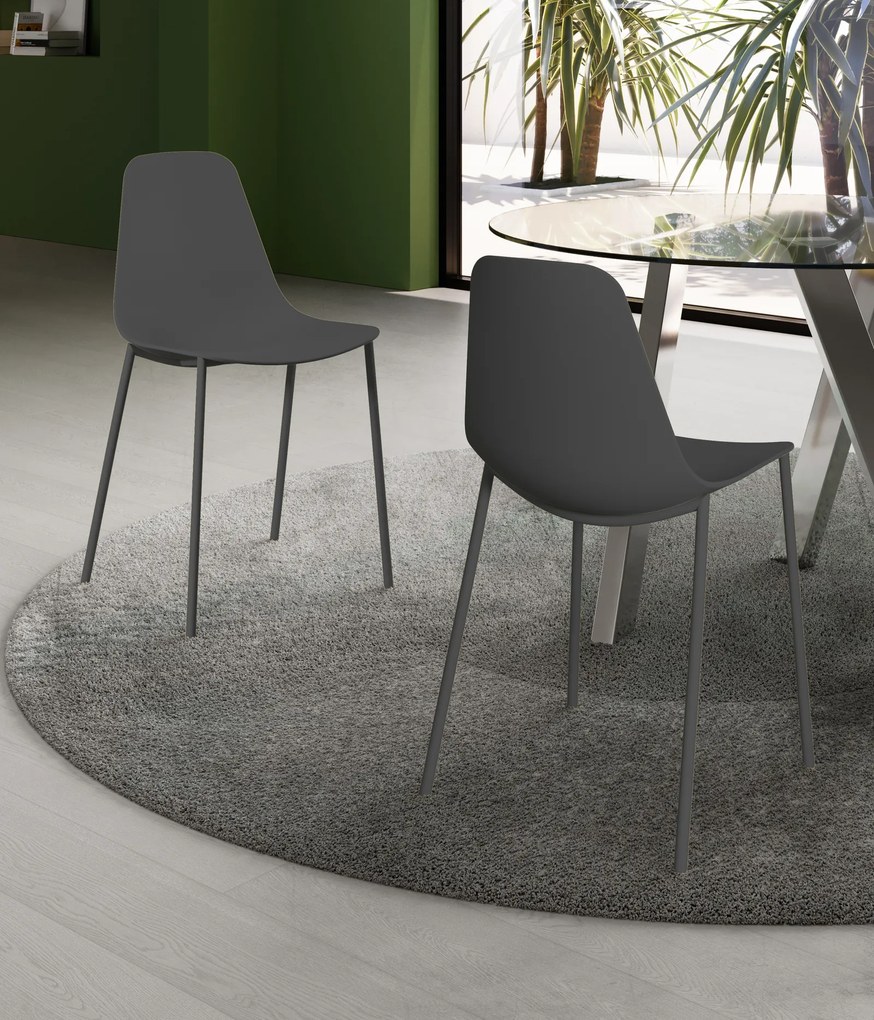 STONES SCAUN DIN POLIPROPILENĂ 49cm X 48.5cm H. 88cm | Aosom Romania