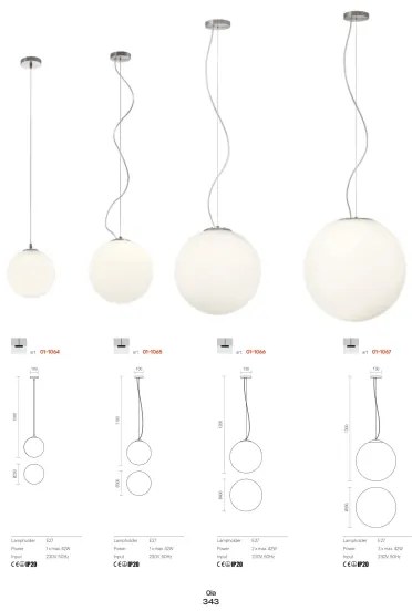 Lustră pe cablu OLA Redo 01-1065 1xE27/42W/230V