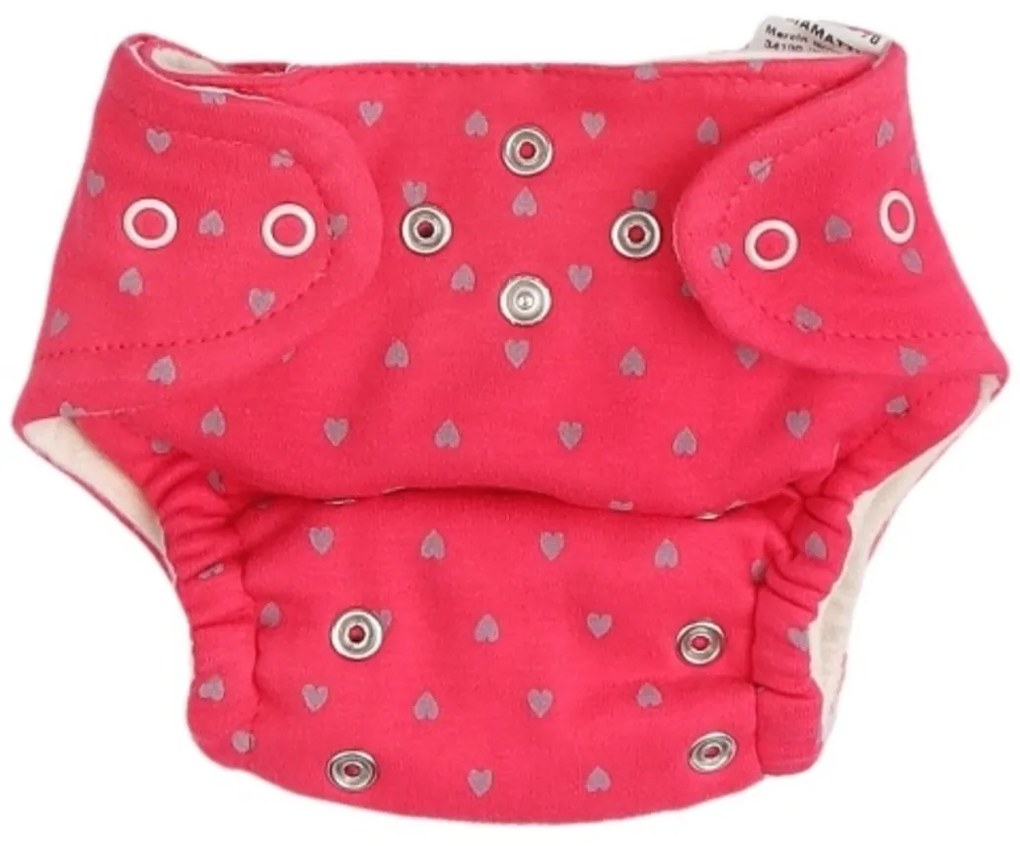 Set Scutec Pânză ECO Mamatti - chiloți + 2 x scutec, mărime. 3–8 kg, Inimi 5-14 kg