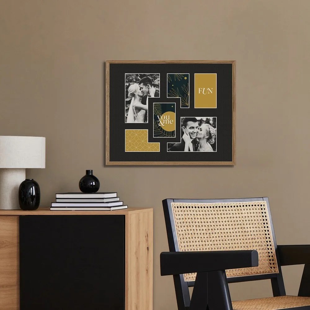 Ramă foto 42x52 cm Kyoto Black – Styler