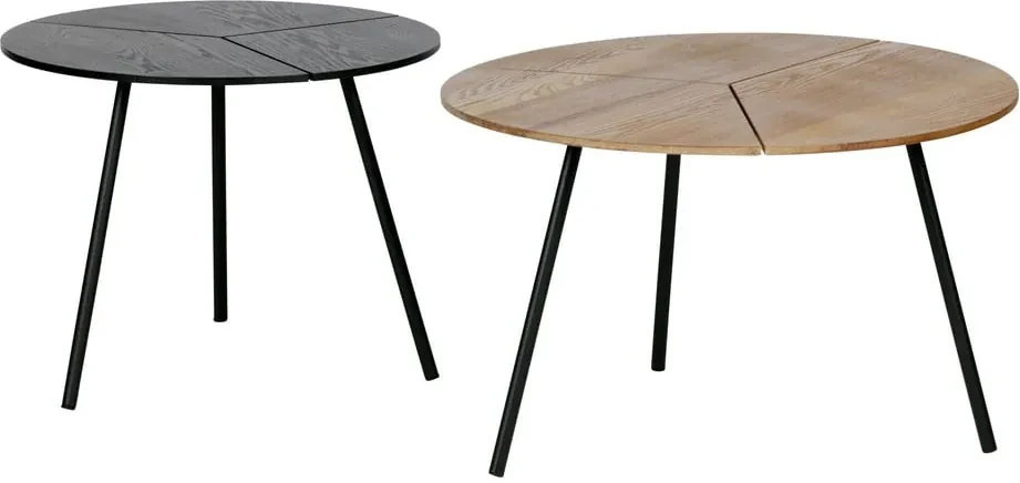 Măsuță auxiliară WOOOD Rodi, ⌀ 48 cm, negru