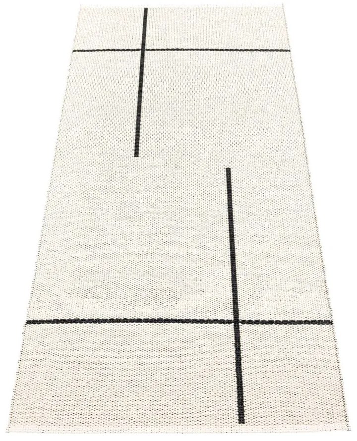 Covor tip traversă pentru interior și exterior negru 70x180 cm Fred Black – Pappelina