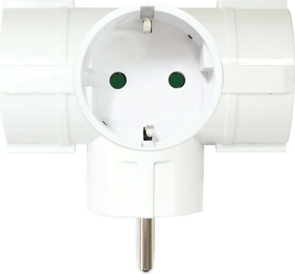 Hoț de priză Silver Electronics 9153 Alb 220 V 16 A