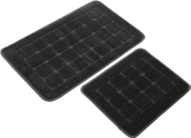 Covorașe de baie gri-antracit 2 buc. 50x80 cm Kareli – Foutastic