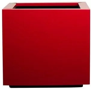 Ghiveci quadrat cu auto-irrigare STEEL PLUS, diferite variante - Hobby Flower Dimensiuni: 35 x 35 x 35, Culoare: roşu