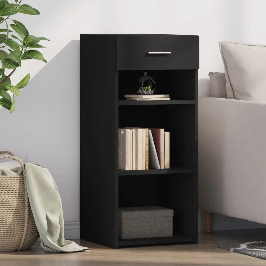 vidaXL Dulap, negru, 40x42,5x93 cm, lemn prelucrat