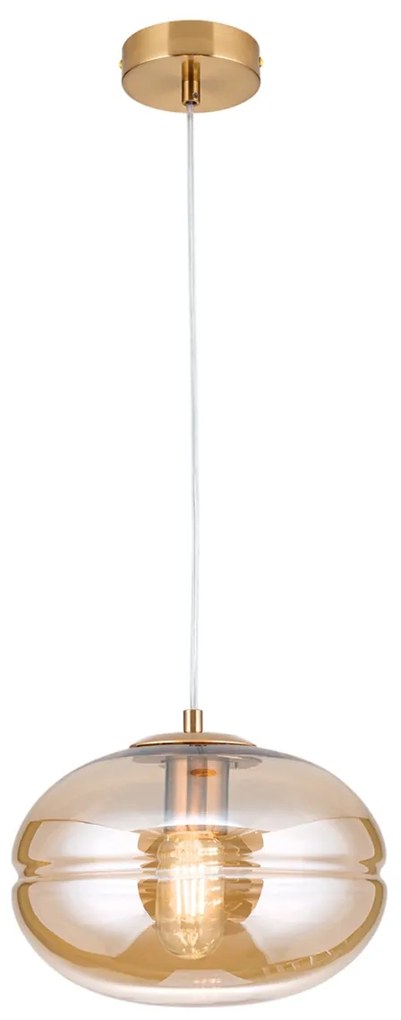 Lustra / Pendul vintage design decorativ RICHARD auriu/amber