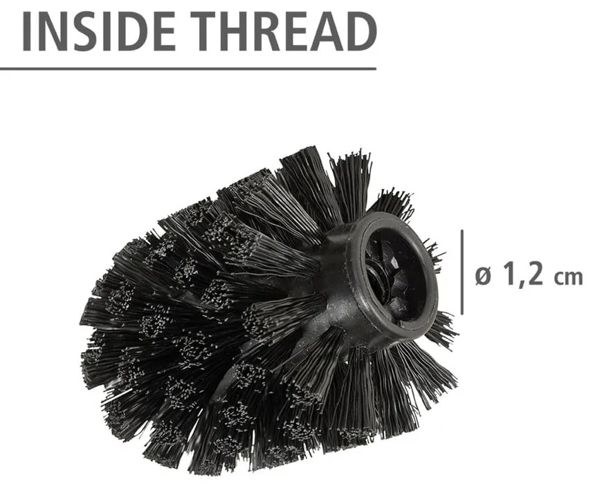 Perii de WC argintiu-lucios 4 buc. din oțel inoxidabil Ø8cm – Wenko