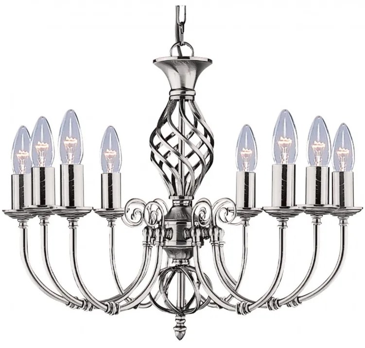 Candelabru elegant stil clasic Zanzibar argintiu 8L 4489-8 SRT