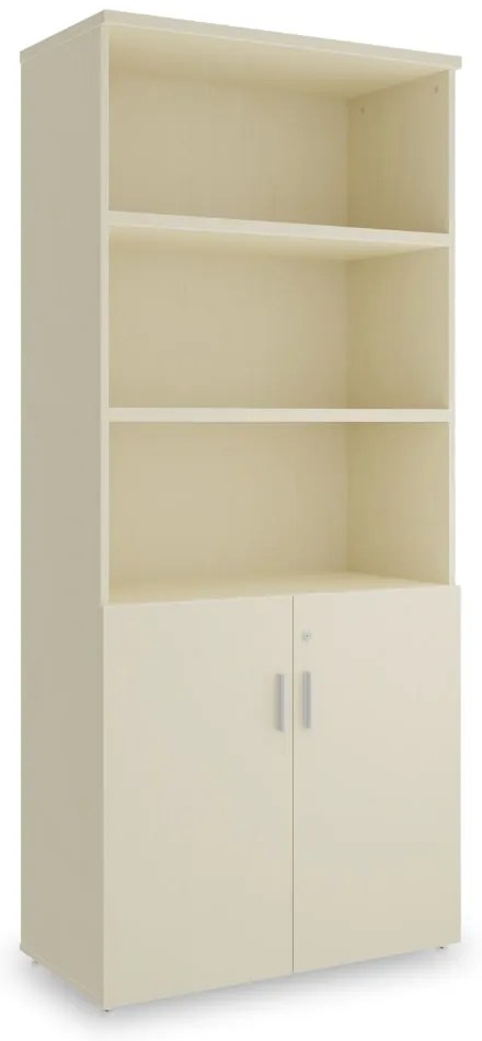 Dulap înalt SimpleOffice 80 x 40 x 180 cm, mesteacăn