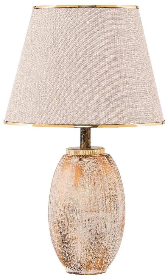 Lampă de masă RAMZES 1xE27/40W/230V crem/auriu