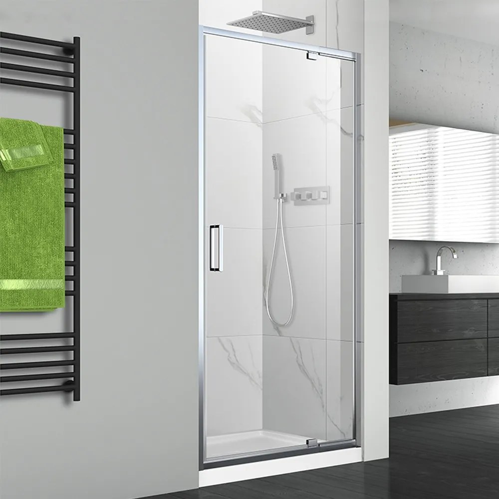 Usa de nisa pivotanta Fluminia Anda 120 cm sticla 6 mm crom