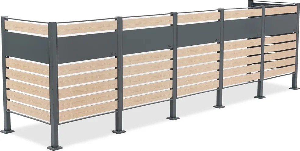 Carcasă pentru 5 coșuri de gunoi 120l sau 240l Breda CoverTech