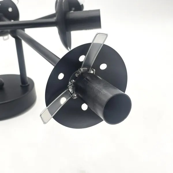 Brilagi - Lustru aplicat MALIVA 6xE14/15W/230V negru/fumuriu