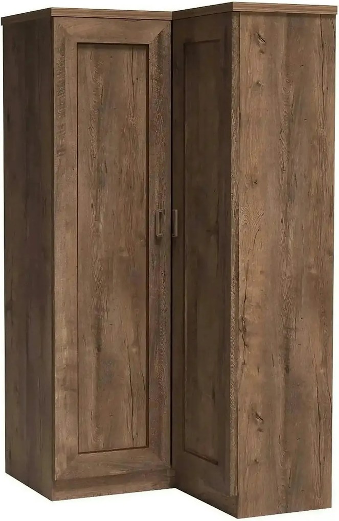 Dulap TEDY Typ T25, stejar lefkas, PAL melaminat, cu 2 usi, 110x95x190