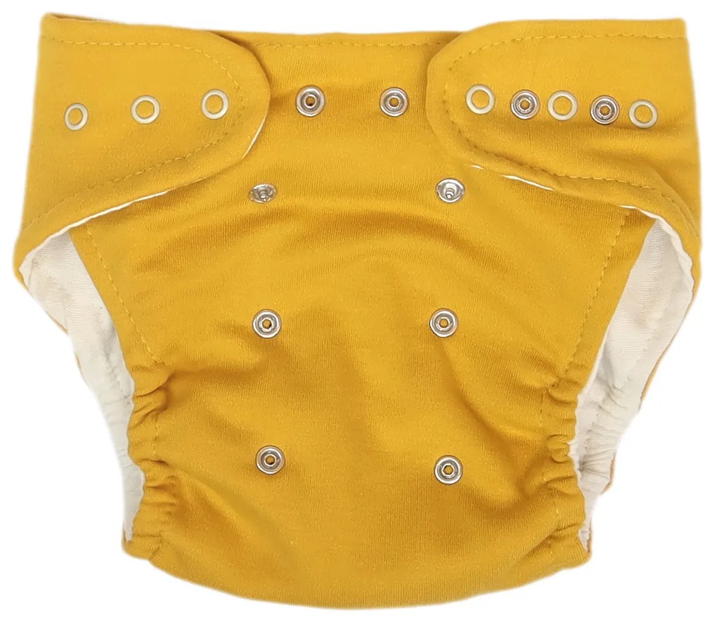 Mamatti Set scutece pânză EKO - chiloți + 2 x scutec, Raton, mărimea. 3 - 8 kg muștar 5-14 kg