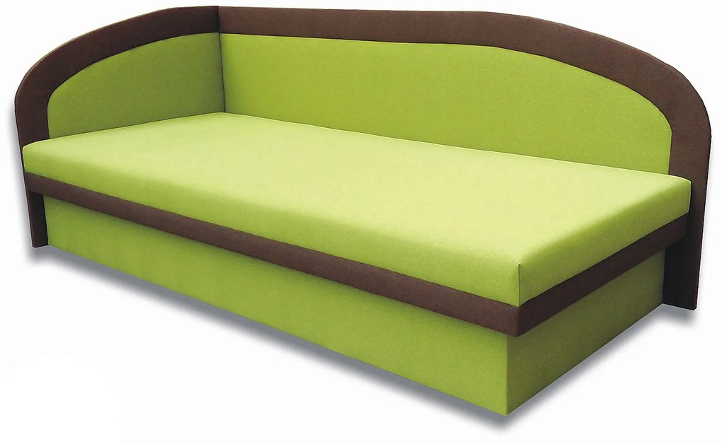 Zondo Pat de o persoană (canapea) 90 cm Melvin (Devon 001 verde + Devon 009 maro) (S). 793137