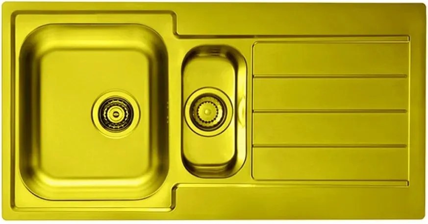 Chiuveta inox Alveus Monarch Line 10 finisaj auriu 98x50 cm