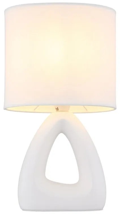 Lampa de masa ceramica alba TRIANGLE