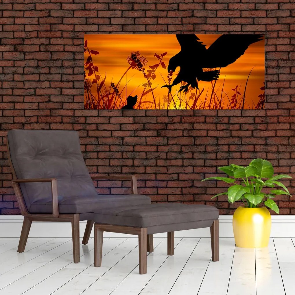 Tablou cu silueta prădătorului (120x50 cm)