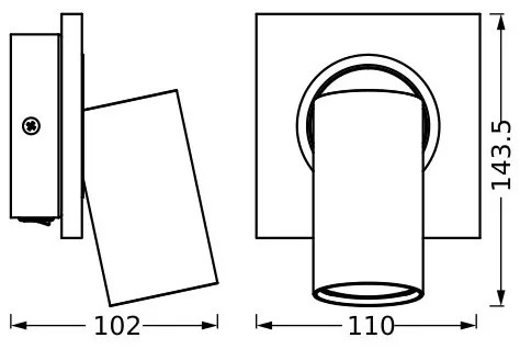 Spot LED de perete Osram DECOR MERCURY 1xGU10/3,4W/230V