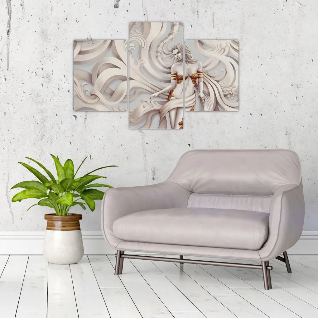 Tablou - Zeița motiv floral (90x60 cm)