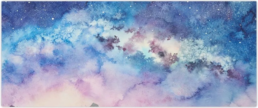 Tablou - Calea lactee, aquarel (120x50 cm)