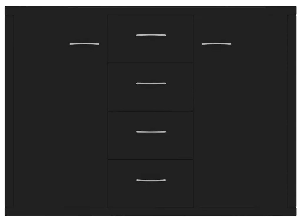 Servanta, negru, 88 x 30 x 65 cm, PAL