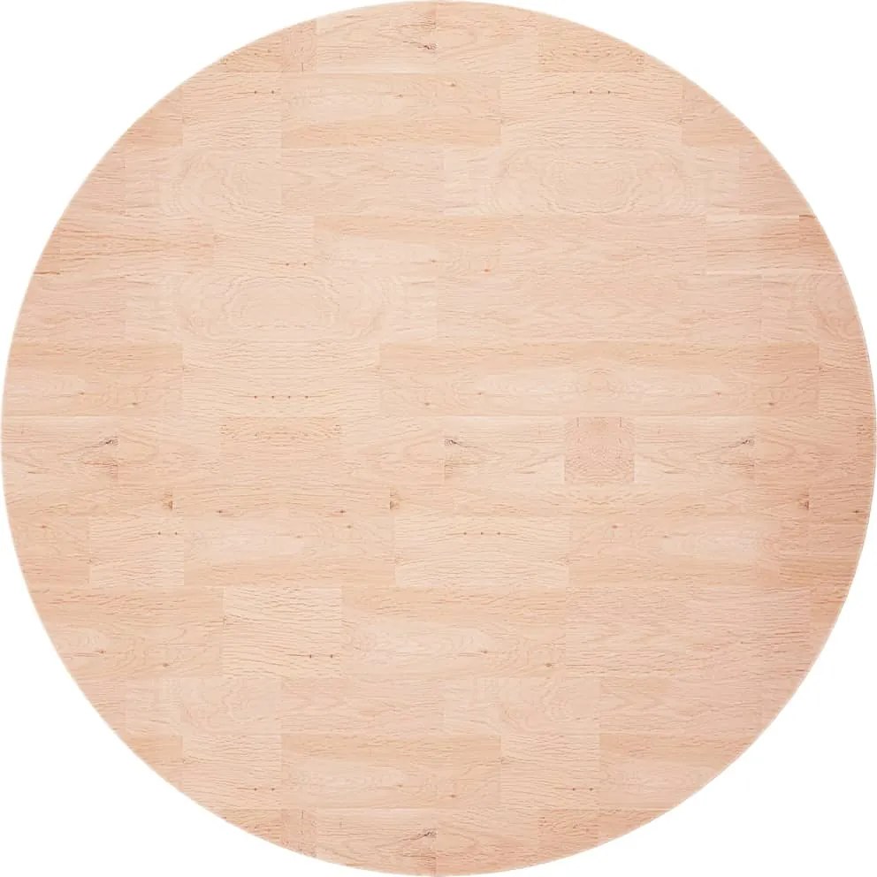 Blat de masă rotund, Ø60x1,5 cm, lemn masiv stejar netratat