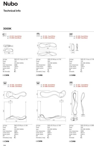 Redo 01-1417 - Lampadar LED cu dimmer NUBO LED/35W/230V