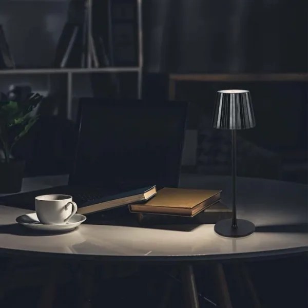 Lampă de birou LED reglabilă, reîncărcabilă, 4W, 3000-6000K, 1800 mAh, negru