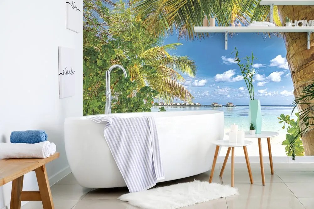 Fototapet autoadeziv relaxare într-o stațiune tropicală