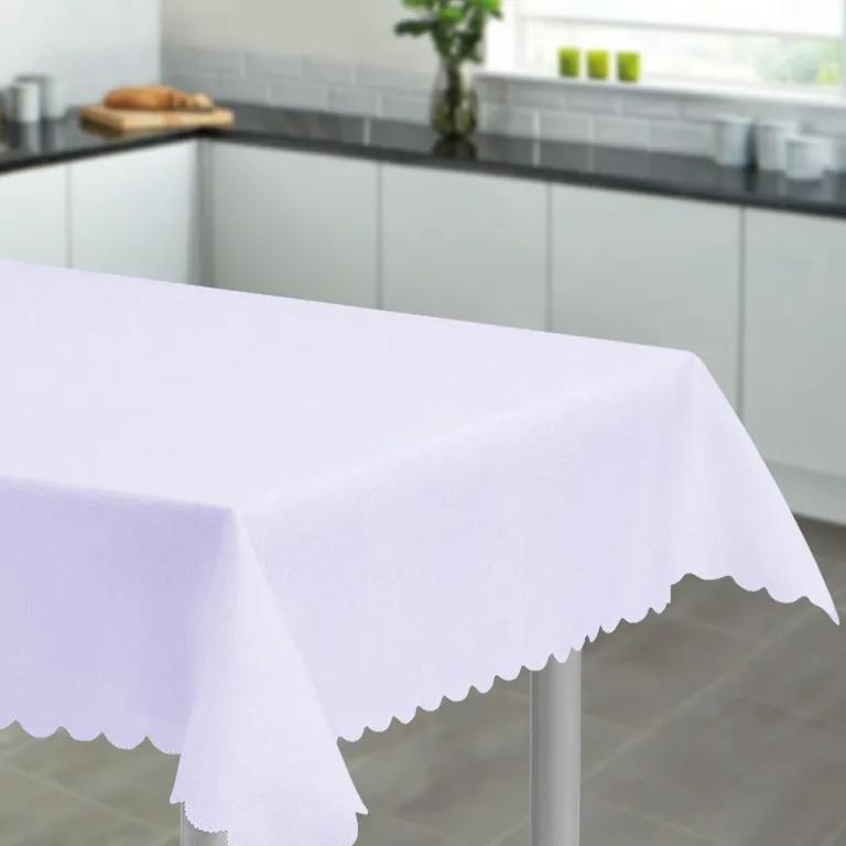Goldea față de masă din teflon - albă cu nuanță violet 140 x 200 cm