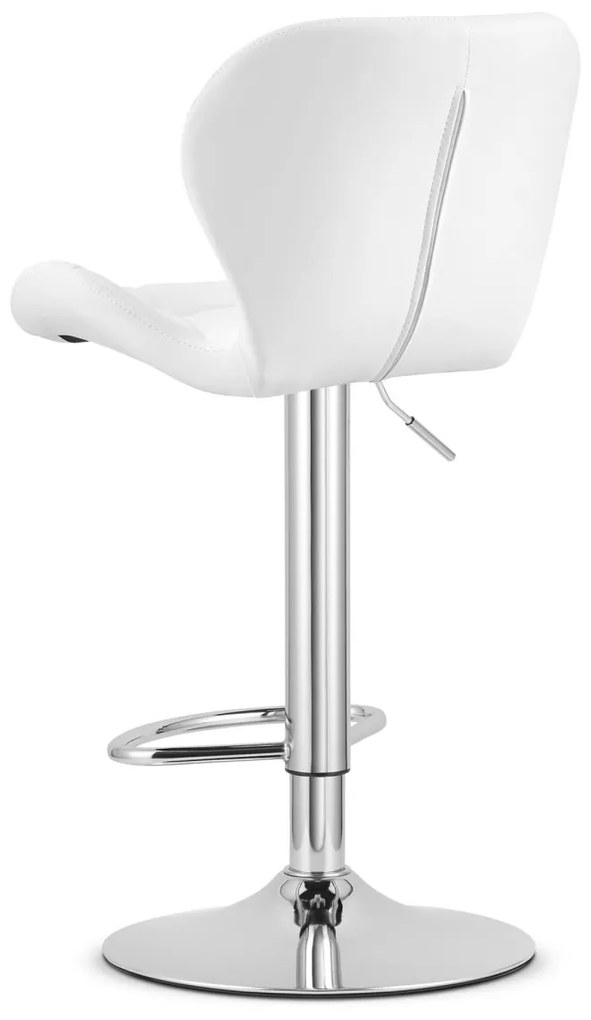 Scaun de bar alb WEST din piele ecologica