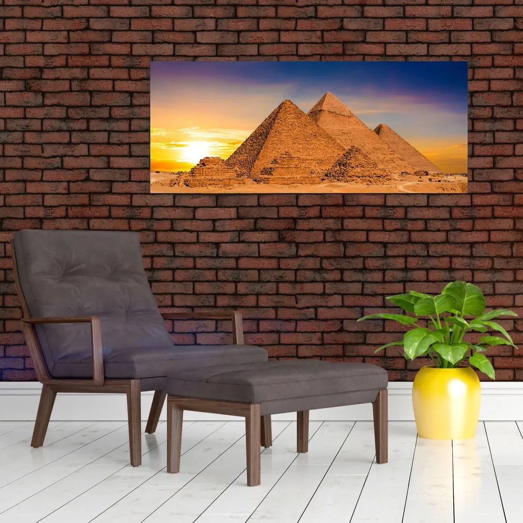 Tablou - Piremidele din Egipt (120x50 cm)