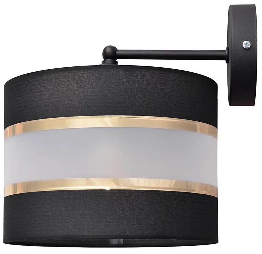 Lampă de perete HELEN 1xE27/15W/230V neagră/aurie