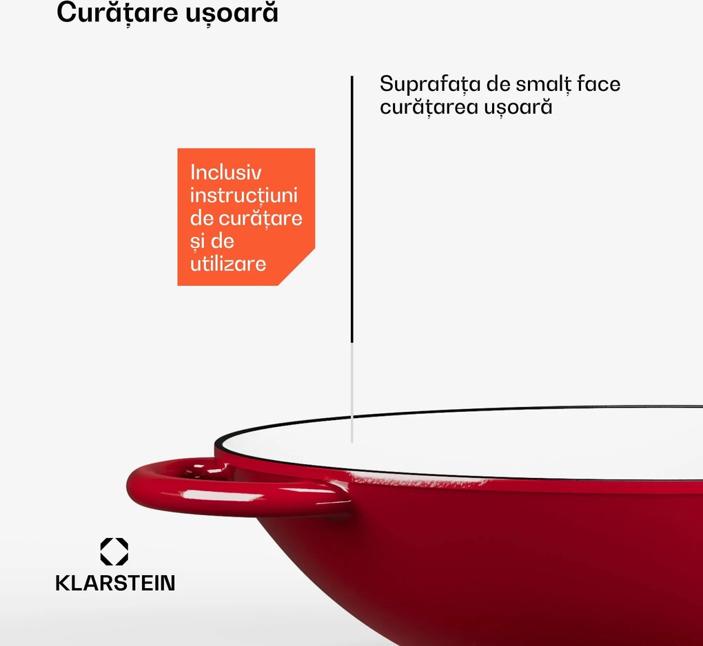 Wok Klarstein Jersey - roșu