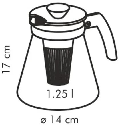 Cană cafea cu filtru Tescoma TEO 1,25 l